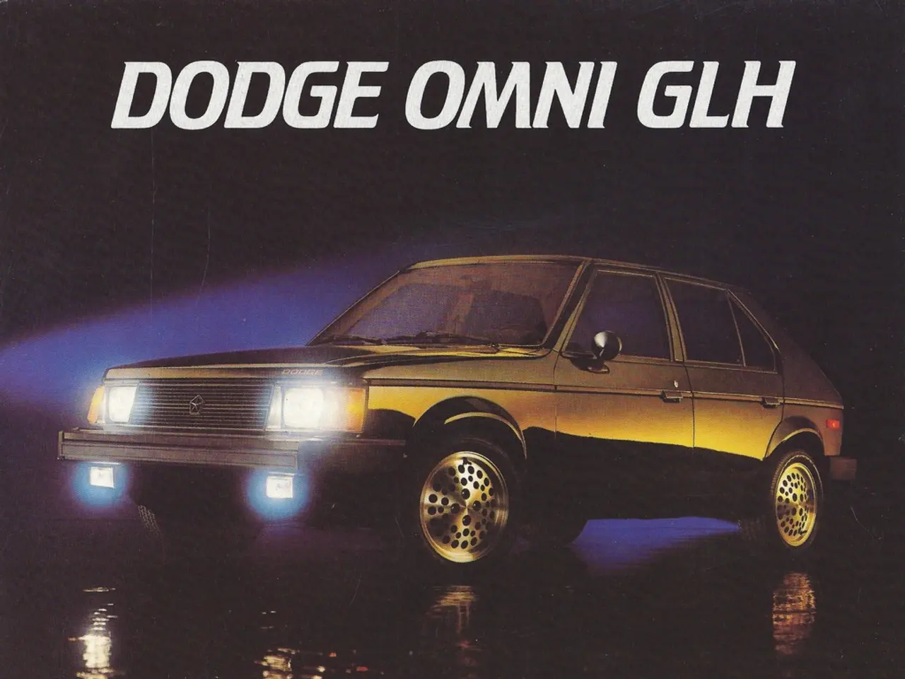 In this image there is a car on the land having some water. Top of the image there is some text.