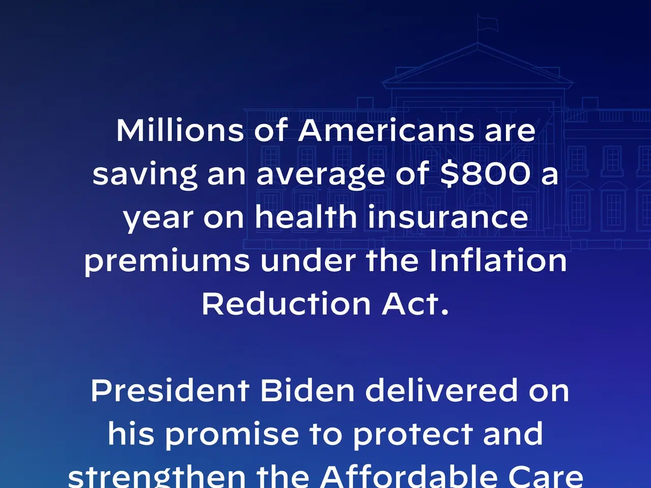 The image shows a blue background with the words "Millions of Americans are Saving an Average of...
