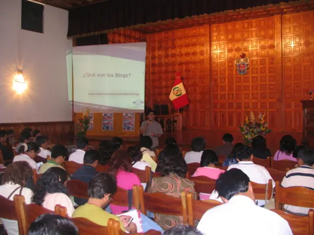 In this picture there are people those who are sitting on the chairs at the bottom side of the...