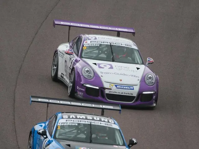 This picture is clicked outside the city. In the center we can see the two cars running on the...