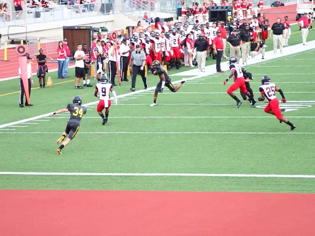 In this image we can see some persons wearing black and white color dress playing some sport in the...