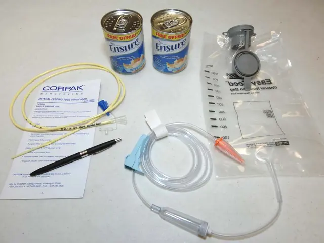 The image shows a table with a stethoscope, two cans of beer, a pen, a paper, and other items, all...