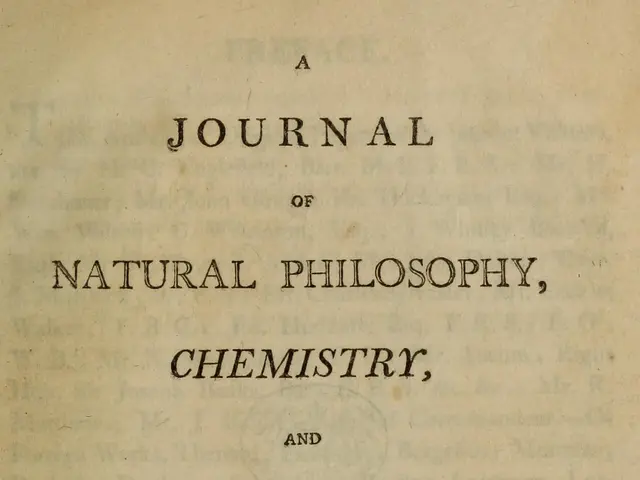 The image shows an old book with the title "A Journal of Natural Philosophy, Chemistry, and the...
