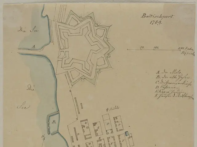 The image shows a map of the city of Baltimore, Maryland, with a detailed plan of the area. The...