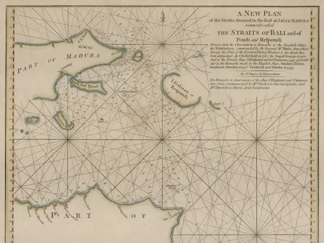 The image shows a paper with a map of the Straits of Bali and the Strait of Gibraltar. The map is...