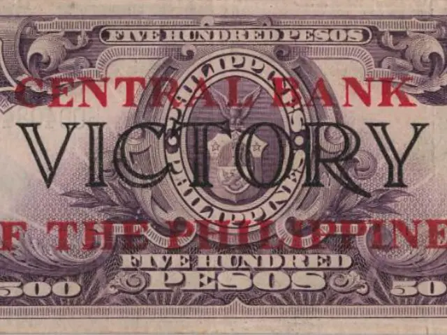 The image shows a five hundred pesos banknote from the Central Bank of the Philippines with the...