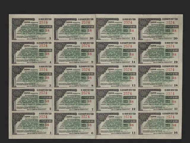 The image shows a book with a black background and a bunch of money on it. The paper has text and...