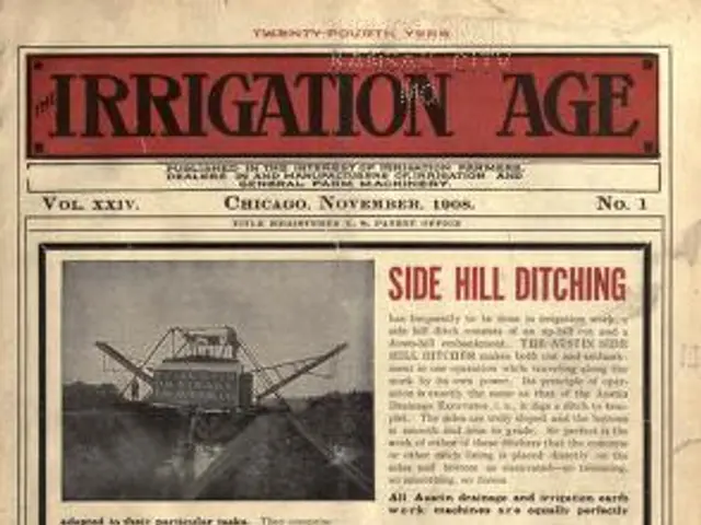 The image shows an old newspaper with a picture of a tractor on it, dated November 1, 1908, with...