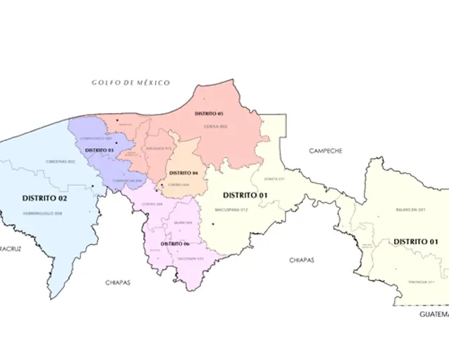 The image shows a map of Mexico with the provinces highlighted in different colors. The text on the...