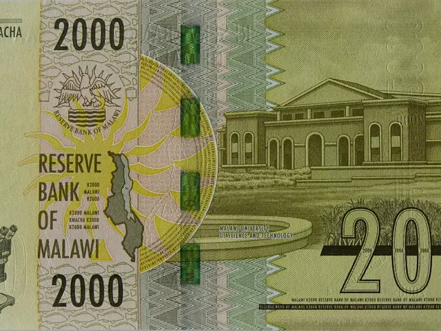 The image shows a 2000 Kwacha banknote from the Reserve Bank of Malawi. It features a picture of a...