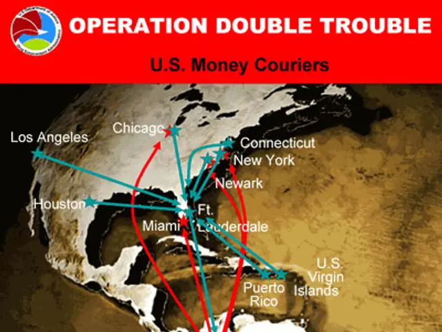 The image shows a poster with a map of the United States and text that reads "Operation Double...