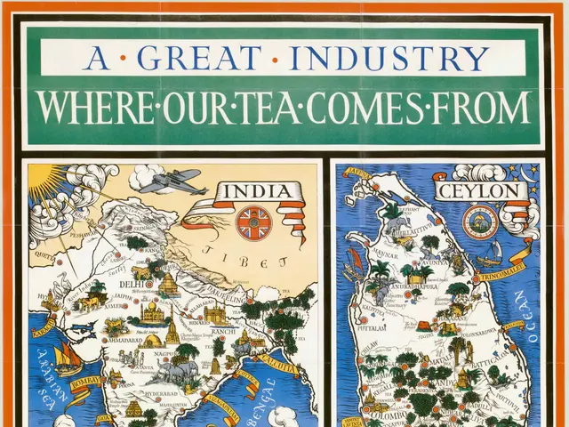 The image shows a poster with a map of India in the center, surrounded by text that reads "A Great...