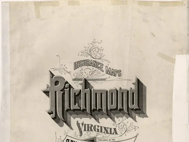 The image shows a poster with the words "Richmond Virginia Insurance Map Company" written on it....