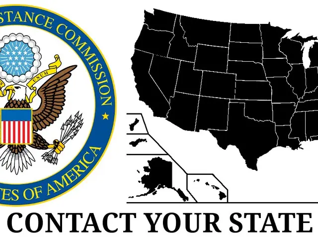 The image shows a map of the United States with the words "Contact Your State" and the logo of the...