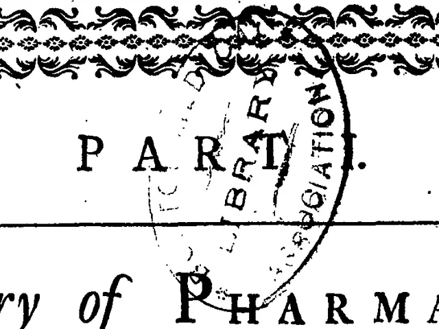 The image shows a black and white drawing of a stamp with the words "Theory of Pharmacy" written on...