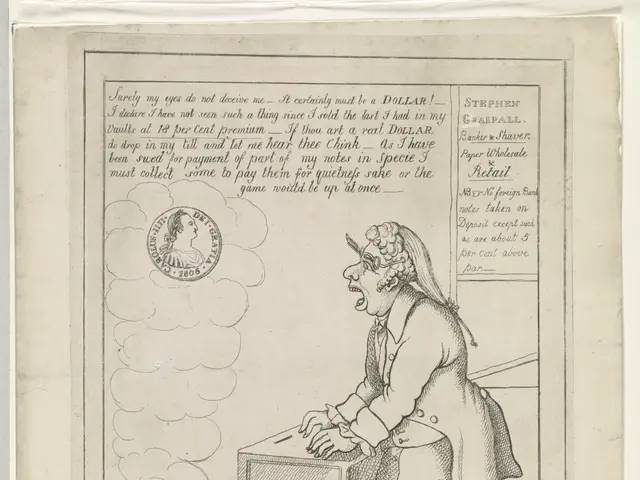 The image shows a paper with a drawing of a person standing in front of a box, with the words "The...