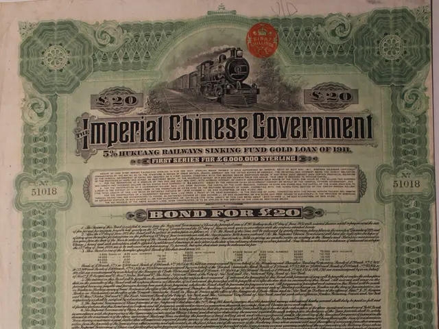 The image shows an Imperial Chinese Government bond issued by the Chinese government. It is a paper...