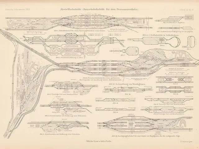 The image shows an old book with a drawing of a map on it. The map is detailed and shows various...