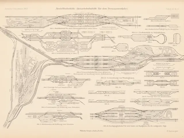 The image shows an old book with a drawing of a map on it. The map is detailed and shows various...