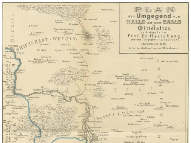 The image shows an old map of the German Empire in the 19th century, depicting the extent of the...