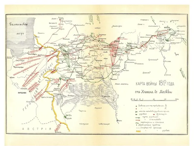 The image shows a map of the Russian Empire with the extent of the Soviet Union highlighted. The...