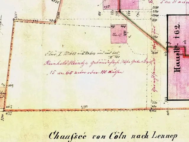 The image shows an old map of the city of Leipzig, Germany, with text and numbers indicating the...