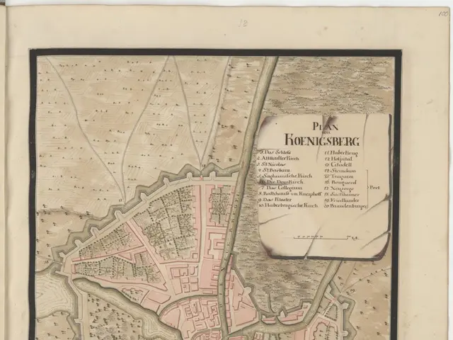 The image shows an old book with a map of the city of Hohensberg, Germany. The map is detailed and...